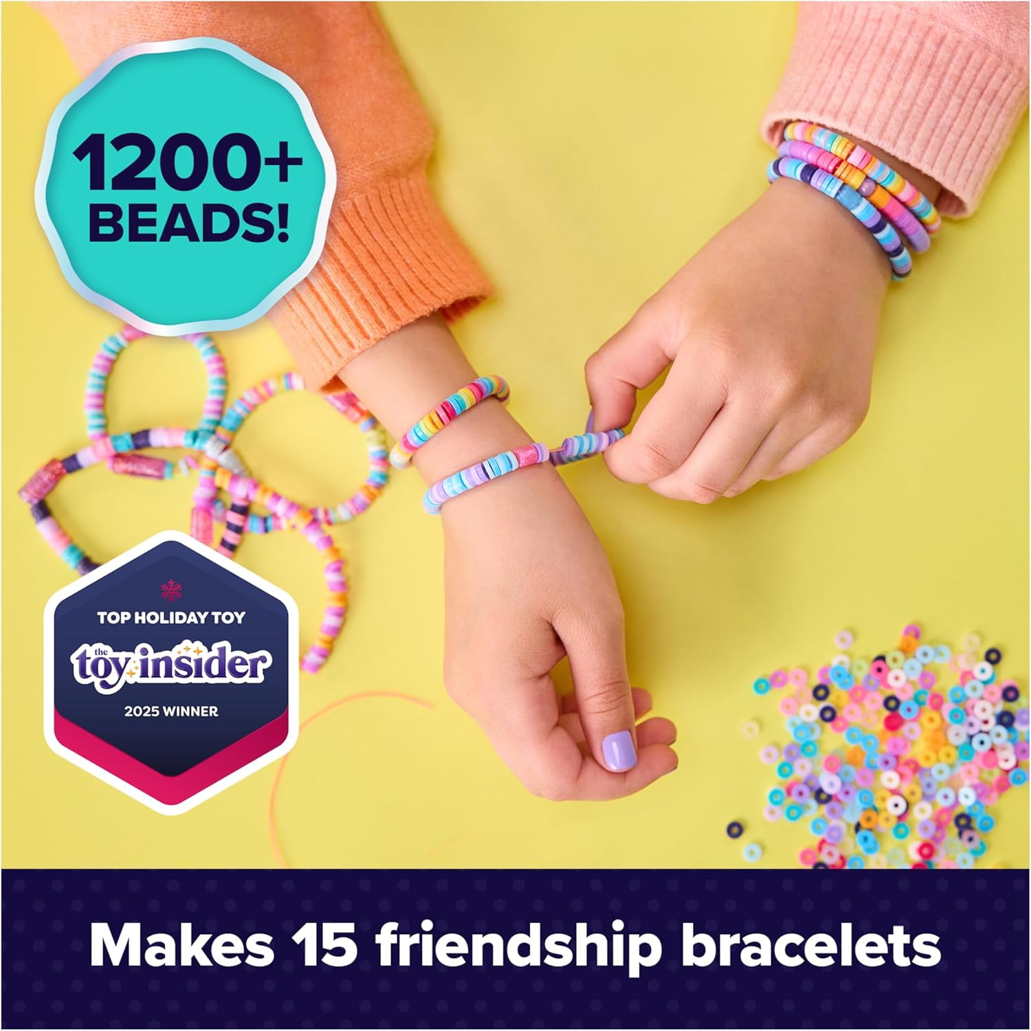 Cool Maker,Studio Bracelet Making Kit with Easy Beading Pen & Over 1200 Beads for Bracelets, Makes 15, Gifts & Stocking Stuffers for Girls Ages 7 and up