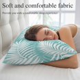 thumbnail image 5 of Teal Green Palm Leaf Throw Pillow Cover 20 x 26 Inch Decorative Pillow Cover Summer Coastal Botanical Tropical Lumbar Pillowcase Seasonal Rectangle Cushion Case for Couch Sofa Bed Living Room, 5 of 9