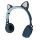 thumbnail image 3 of Gaming headset with cat ears, LED light, blue and green., 3 of 5