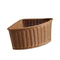 thumbnail image 1 of twisto Weaving Storage Basket Stackable Triangle Organizer Corner Imitation Rattan Basket With Metal Frame For Closet Cabinet Wardrobe Suitable For Bathroom Pantry Living Room Radius 26.5cm, 1 of 8