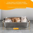 thumbnail image 4 of Stainless Steel Cat Litter Box  Large Metal Litter Box With Handle, 4 of 6