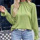 thumbnail image 2 of Chaqueta corta,Camiseta de verano de manga larga con cuello alto para mujer, corte regular, informal y cómodo, mezcla de poliéster y elastano, lavar a mano con agua fría, sopatenor, 2 of 9