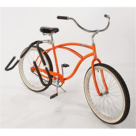 Moved By BIKES MBBSB Bikes MBB Shortboard Surfboard Bicycle Rack - Black & Silver