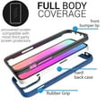 thumbnail image 3 of CoverON For Apple iPhone 13 Case, Military Grade Full Body Rugged Slim Fit Clear Phone Cover, Navy Blue, 3 of 9