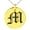 Gold, variant on Stainless Steel Letter M Initial Old English Monogram Engraved Small Medallion Circle Charm Pendant Necklace
