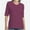 Burgundy, variant on Women's V Neck T Shirts Basic Summer Tees Casual Half Sleeve Tops