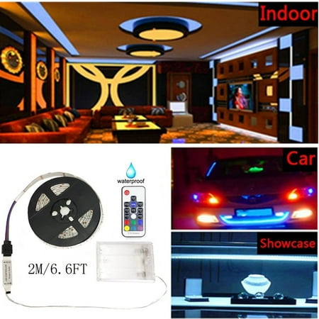 

Kiplyki Wholesale Battery Powered Strip 5050 2M Waterproof RGB 60 LEDs 5V With RF Controller