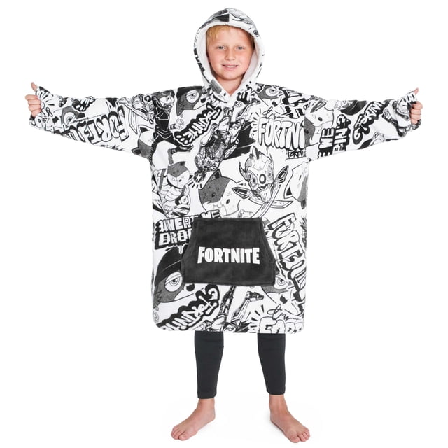 Sudadera con capucha Fortnite para niños y adolescentes mayores de 14 años, forro polar portátil