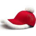 thumbnail image 2 of Christmas Santa Baseball Cap! Funny Christmas Hat Adjustable Santa Costume for Adults Kids Men Women KFC Catering Chef, 2 of 4