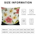thumbnail image 5 of SHANXI Throw Pillow Covers Tropical Flower Blossom Mother Day Beautiful with and Palm Leaves Plant Leaf for Living Room Bedroom Sofa 22x22in, 5 of 5
