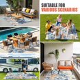 thumbnail image 3 of Blue Starfish Coastal Outdoor Rug 6x9 Ft, Non Slip Washable Area Rug, Eucalyptus Summer Nautical Shell Retro Patio Rugs Carpet Runner, Large Floor Mat for Indoor/Outdoor Deck Porch Camping, 3 of 8