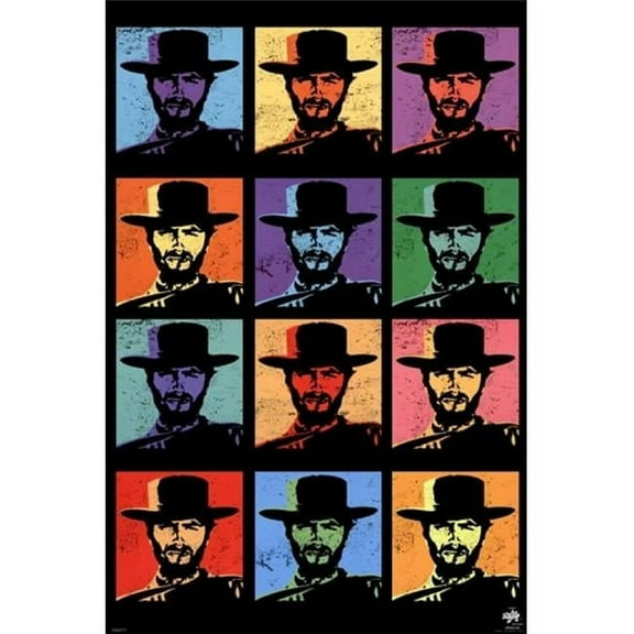 Clint Eastwood - Pop Art Poster Print - 24 x 36 in.
