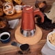 thumbnail image 2 of Cafetera italiana London Sip de acero inoxidable para cocina, cafetera moka, cafetera de percolador, color negro mate, 3 tazas, 2 of 8