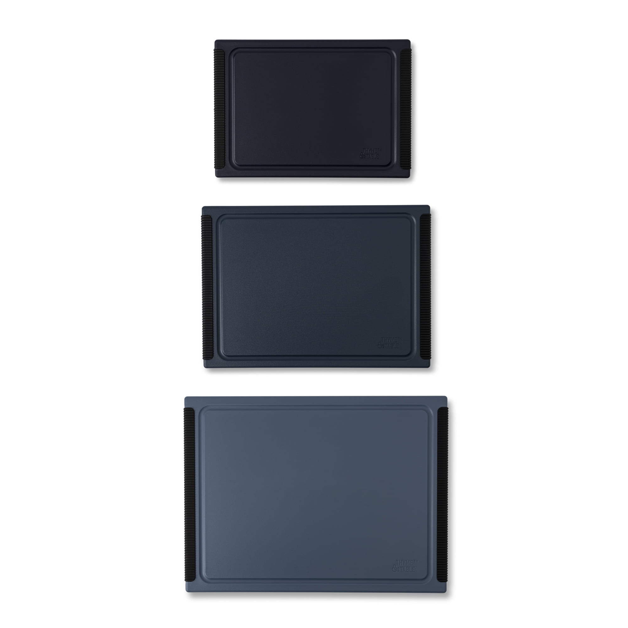 Thyme & Table 3-Piece Poly Cutting Boards Blue - SM 8.5x12", MD 10"x14", LG 12"x16"
