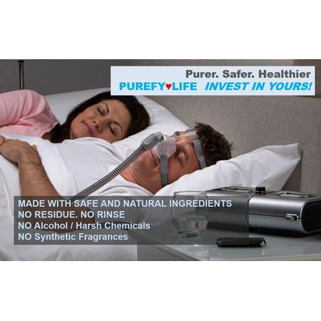 PUREFY CPAP Equipment Cleaner and Pre-wash (68oz). Hypochlorous Technology. No Rinse. No Residue. Unscented. Eliminate Contaminants and Odor