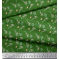 thumbnail image 2 of Soimoi Green Poly Georgette Fabric Flower Bud Floral Printed Craft Fabric by the Yard 42 Inch Wide, 2 of 3