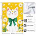 thumbnail image 3 of 2 Pcs Funny Kitchen Towels,Cat with Bow and Daisies Microfiber Dish Towels,Kitchen Tea Towels,Kitchen Towel Set (18" X 26"), 3 of 3