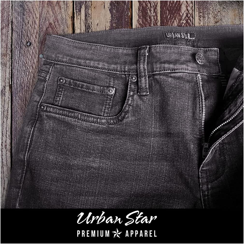 Urban Star Men's Relaxed Fit Straight Leg Jeans