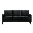 thumbnail image 3 of Home Design Airell Velvet Arm Sofa with Plush Armrests and Sleek Black Legs, Modern Upholstered Design for Living Room, Black, 3 of 6