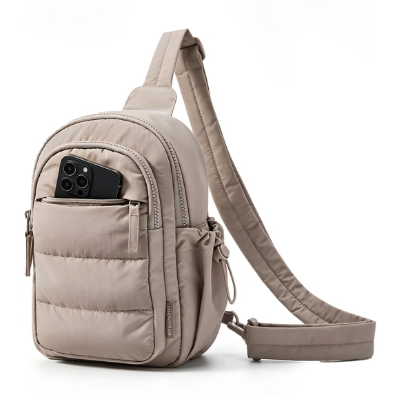 Zzjniupiyyds Unisex Compact Polyester Messenger Bags, Beige, 1