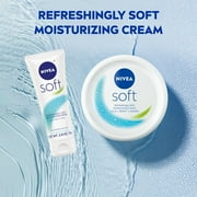 NIVEA Soft Refreshingly Soft Moisturizing Cream for Face, Body and Hands, Jojoba Oil, 2.6 oz