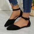 thumbnail image 2 of Wensltd Women's Flat Shoes Pointed Toe Ankle Strap Flats For Everyday Office And Casual Wear, 2 of 9