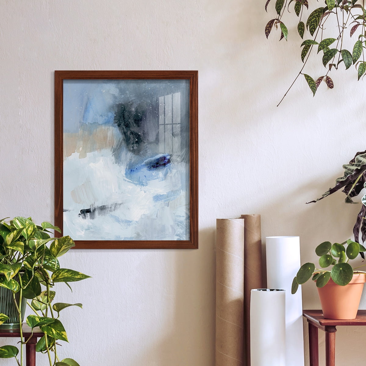 Welle II - Framed Print w/glass - Chestnut