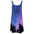 thumbnail image 5 of Ladies' Summer Dress Beach Sleeveless Galaxy Star Outer Space T-shirt Vest Sun Skirt, 5 of 8