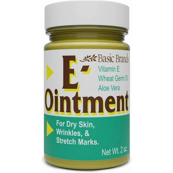 Basic Brands Vitamin E Ointment – Moisturizing, Reduces Fine Lines - 2 oz