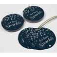 thumbnail image 4 of Inkdotpot Pack Of 100 Let Love Sparkle Wedding Favor Paper Tags Craft Real Silver Foil Hang Tags, 4 of 6