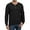 Black, variant on Mens Waffle Henley Shirts Long Sleeve Fall Comfy T-Shirts Button Down V Neck Casual Pullover