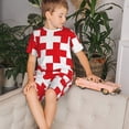 thumbnail image 4 of Balery Red Cross 1 Conjunto de Pijama Infantil de Manga Corta con Estampado – Ropa de Dormir de Algodón Suave-Large, 4 of 6