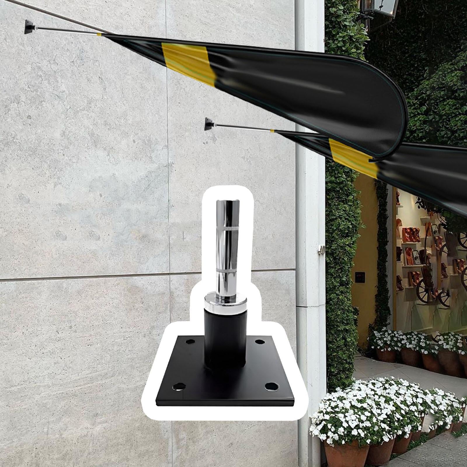 koolsoo Feather Flag Base Stand Beach Flag Pole Base Compact Wall Mount Base Holder for Rafting Races Advertising Garden Deck Outdoor 90 Degree