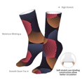 thumbnail image 4 of Salouo Circular Stripes Pattern Fun Novelty Crew Socks,Casual Athletic Socks Neutral Socks, 4 of 7