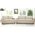 thumbnail image 2 of US Pride Furniture Mid Century Modern Couch for Small Spaces  Sofa Sets with Reversible Back Pillows Beige, 2 of 4