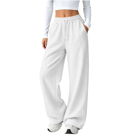 Timegard Womens Wide Leg Sweatpants Baggy Workout Running Trousers Fall Casual Drawstring Athletic Joggers Pants