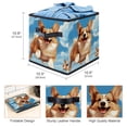 thumbnail image 3 of Corgi Foldable Clothes Storage Containers with Handle, 10.8"x10.5"x10.6", Large Capacity - Storage Cubes and Bins, 3 of 6
