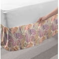thumbnail image 2 of Muted Colors Bed Skirt, Romantic Abstract Colored Fallen Leaves with Colorful Outlines, Elastic Bedskirt Dust Ruffle Wrap Around for Bedding Decor, 4 Sizes, Champagne and Multicolor, by Ambesonne, 2 of 2
