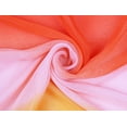 thumbnail image 3 of Bufanda Color Degradado Largo Chiffon Ligero Para Mujeres Rojo / Naranja 63"x19.6", 3 of 7