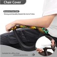 thumbnail image 4 of FKELYI 2 Piece Office Chair Slipcovers with Armrest Covers Green Sunflower Leopard Print Stretch Fabric Swivel Chair Cover for Computer Chair Armchair Washable Protector, 4 of 7