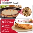 thumbnail image 3 of fafa-Unicook 13 Inch Round Pizza Stone for Oven and Grill, Oven Baking Stone for Bread, Cordierite Pizza Pan for Baking Crispy Pastry, Bread and Cookies, Includes Carry Rack and Dough Scraper, 3 of 4