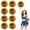 Black+Gold, variant on Cheerleading Pom Poms 8 Pcs With Straight Handle- Handheld Squad Pompoms For Sports Team Cheer Spirit Games- Dance Party Adults.