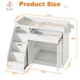 thumbnail image 4 of ANPOO Baby Changing Table with Stairs & Storage, 53.5"W Diaper Changing Station with Safety Strap, Nursery Changing Table with Drawer & Cabinet, Left Stairs, White, 4 of 11