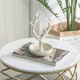 thumbnail image 4 of LINLINPAPA Custom Nordic Sofa Side Table Simple Modern Creative Marble Small Round Table Bedroom Table Bedside Cabinet Light Corner (Color : Green), 4 of 6