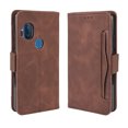 thumbnail image 1 of Case for Motorola MOTO One Hyper Cover Adjustable Detachable Card Holder Magnetic closure Leather Wallet Case - Brown, 1 of 5