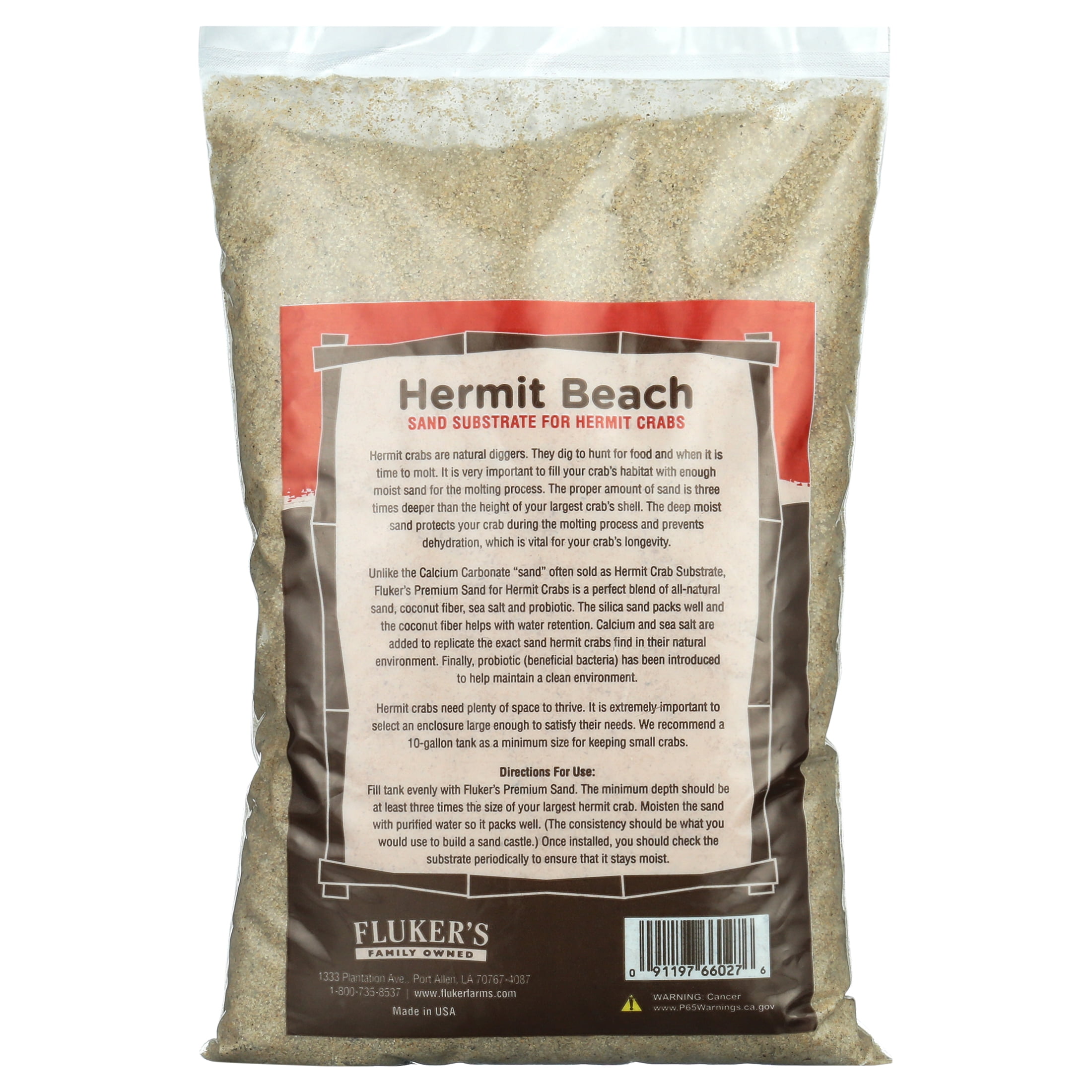 Тhrее Pаck Flukers All Natural Premium Sand Substrate Mixture for Hermit Crabs 