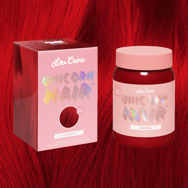 Lime Crime Unicorn Hair Dye, Valentine, SemiPermanent, Vegan, Full