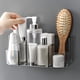 thumbnail image 1 of Estante Caja organizadora de cosméticos de plástico gris para montaje en pared con estantes transparentes,organizador de pintalabios para tocador de baño (1 pieza) Rkxzt, 1 of 9
