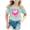 thumbnail image 3 of SNKSDGM Girls White Shirt Kids 7-8 Summer Clothes for Teen Girls 14-16 Valentine's Day Children's Short Sleeve Top Printed T Shirt Casual Shirt 6-7 Years, 3 of 3