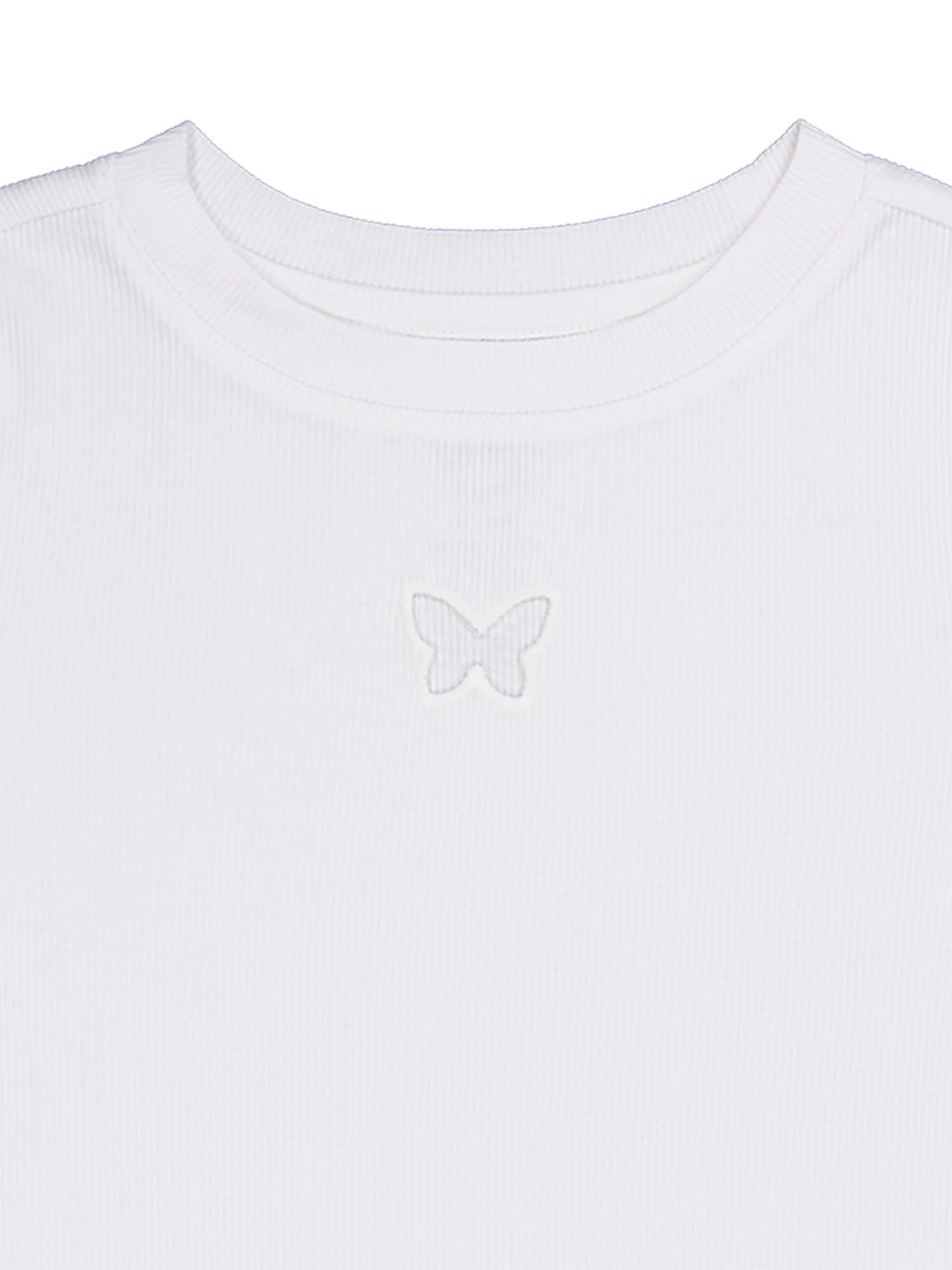 Wonder Nation Girls Cutout Rib Tee, Sizes 4-18 & Plus